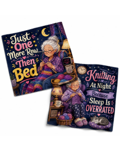 Funny Knitting Phone Screen & Glasses Cleaning Cloth Twin Pack