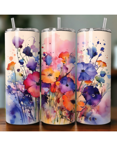 Water colour Flowers Tumbler