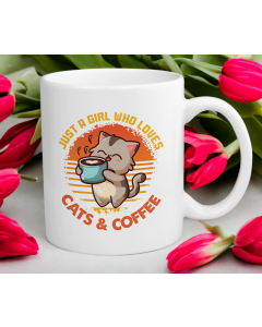 girl loves cats coffee