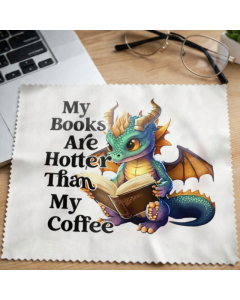 Funny Book Lover Lens Cloth – My Books Are Hotter Gift