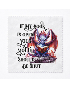 Funny Book Lover Lens Cloth – Dragon Reading Humour Gift