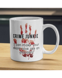 Crime Junkie Funny True Crime 11oz Ceramic Mug Gift