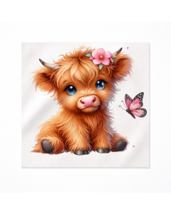 Cute Highland Cow Lens Cloth – Kawaii Microfibre Glasses Cleaner