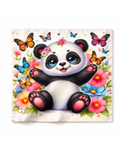 Cute panda floral lens cloth with butterflies