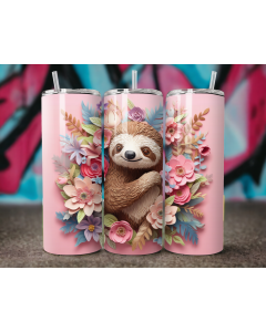 Flower Sloth Tumbler