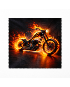 Flaming Motorcycle Lens Cloth – Biker Microfibre Glasses Cleaner