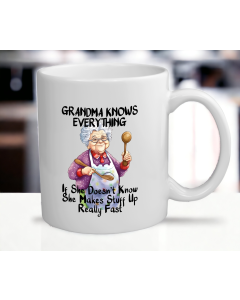 Funny Grandma Mug – Grandma Knows Everything Gift