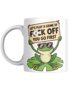 funny frog mug gift displayed in packaging