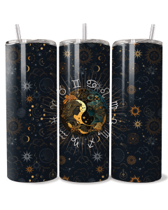 Gemini Zodiac Goddess 20oz Skinny Tumbler with Straw