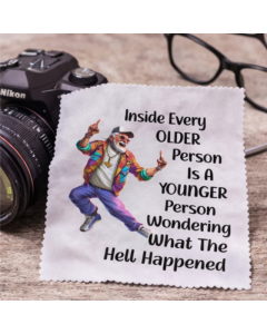 Funny Older Person Quote Lens Cloth – Novelty Gift Australia