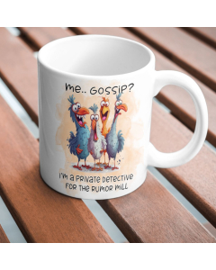 Me Gossip Funny Rumour Mill 11oz Ceramic Mug Gift