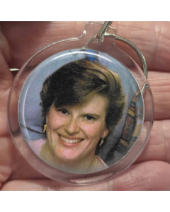 personalised acrylic photo keyring purse charm double sided