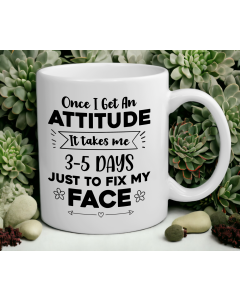 Once I Get an Attitude Funny 11oz Mug Gift