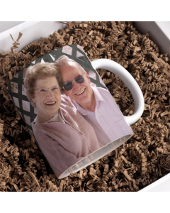 Personalised full photo mug with grandparents picture in gift box filler