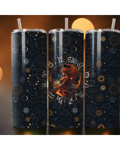 Sagittarius Zodiac Archer 20oz Skinny Tumbler with Straw