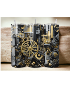 Steampunk Mechanical Gears 20oz Skinny Tumbler